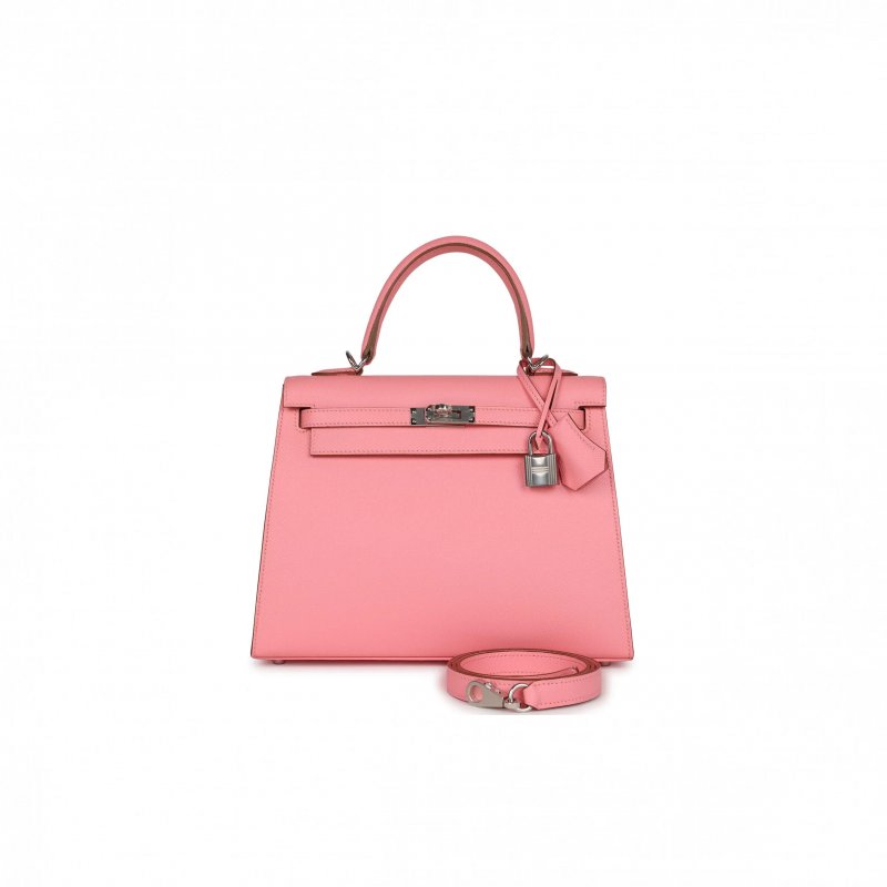 (image for) HERMÈS KELLY SELLIER 25 ROSE CONFETTI EPSOM PALLADIUM HARDWARE (25*19*9cm)