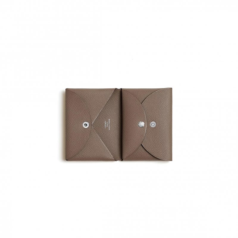 (image for) HERMES CALVI DUO COMPACT CARD HOLDER H083035CK18 (10.5*7*1.3cm)