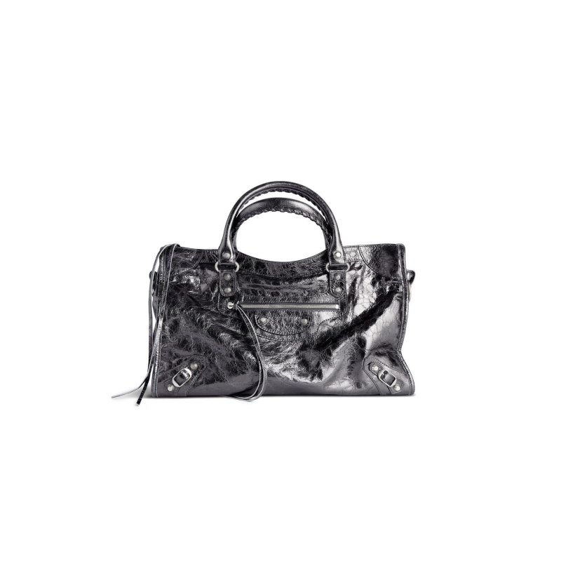 (image for) BALENCIAGA WOMEN'S LE CITY BAG MEDIUM IN STEEL GREY 7977862AA9R1314 (37*23.4*14.9cm)