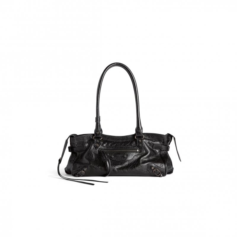 (image for) BALENCIAGA WOMEN'S LE CITY BAG EAST-WEST IN BLACK 8457042ABEK1000 (39.8*17.7*14.9cm)