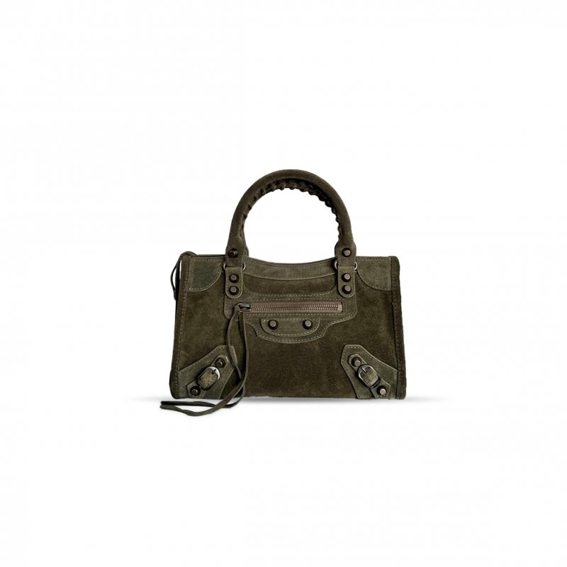(image for) BALENCIAGA WOMEN'S LE CITY BAG MINI IN KHAKI 8063952AKEA1000 (23.8*16*6.3cm)