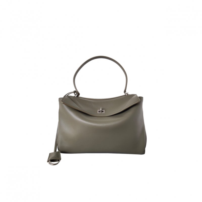 (image for) BALENCIAGA WOMEN'S RODEO MEDIUM HANDBAG IN KHAKI 7954562AA4U3502 (35*23.3*10.9cm)