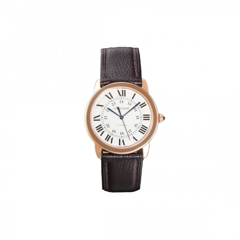 (image for) CARTIER RONDE DE COLLECTION SILVER DIAL ROSE GOLD AUTOMATIC 36MM WATCH W2RN0008