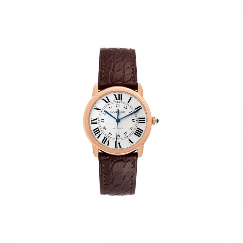 (image for) CARTIER RHONDE SOLO DE SILVER LEATHER 36 MM WATCH W2RN0008