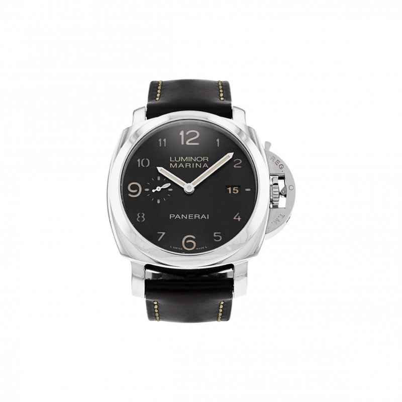 (image for) PANERAI LUMINOR MARINA 1950 STAINLESS STEEL 44MM CUSHION BLACK WATCH PAM359