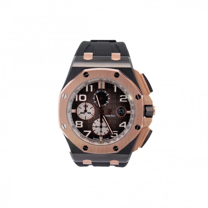 (image for) AUDEMARS PIGUET ROYAL OAK OFFSHORE BLACK CERAMIC 44MM SMOKED GREY ROMAN DIAL WATCH 26405NR.OO.A002CA.01