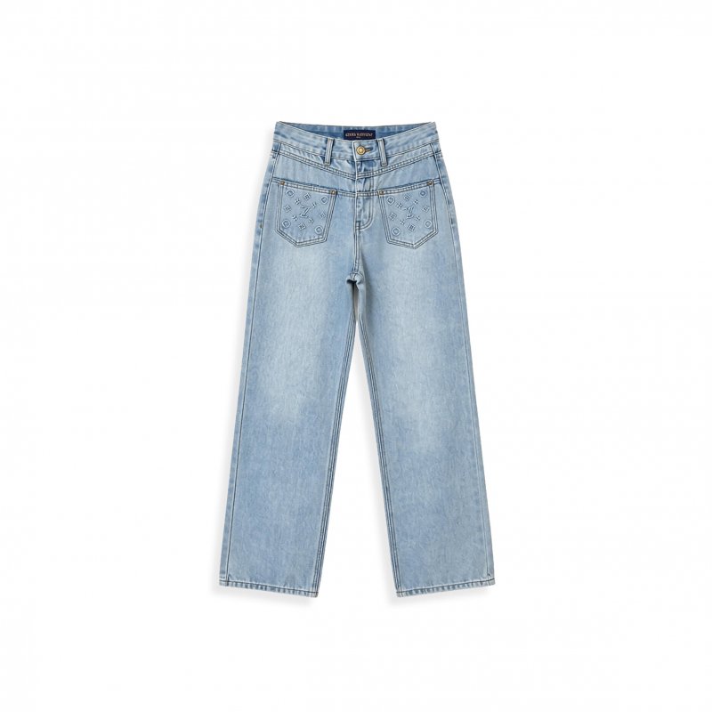 (image for) LOUIS VUITTON WIDE LEG FIT DENIM PANTS