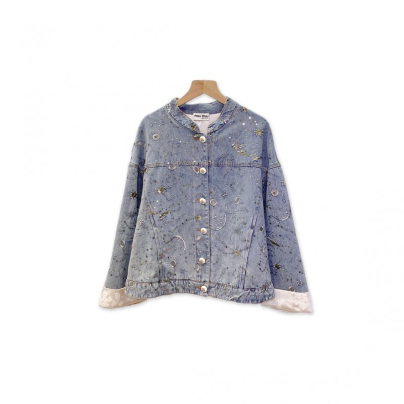 (image for) MIU MIU SEQUINED DENIM JACKET
