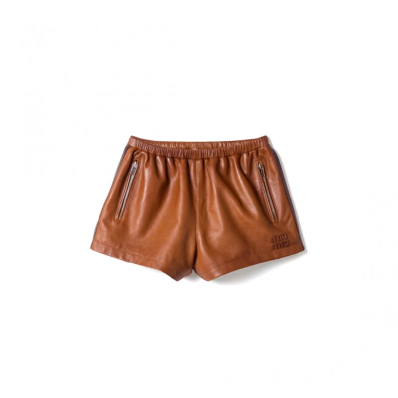 (image for) MIU MIU NAPPA LEATHER SHORTS MPP410