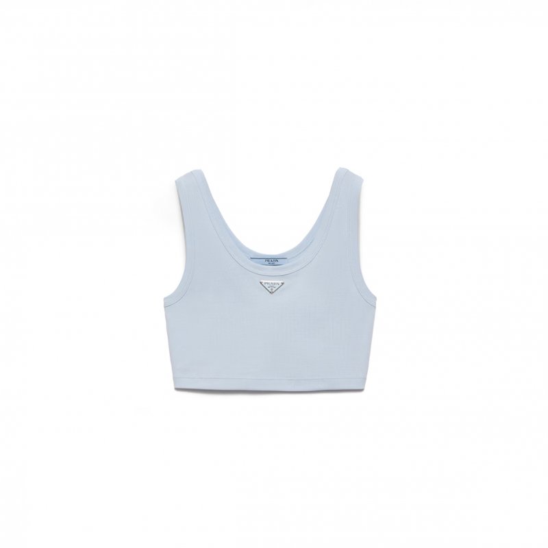 (image for) PRADA RIBBED KNIT CROP TOP 39576