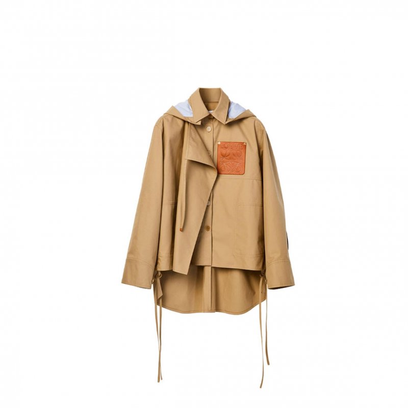 (image for) LOEWE NATURAL HOODED LOGO-PATCH PARKA 102128537