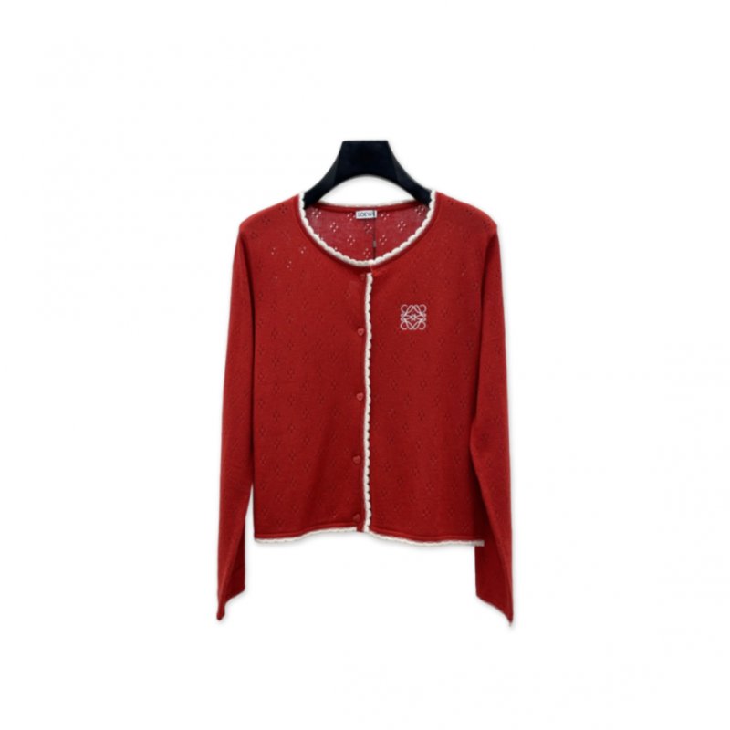 (image for) LOEWE LACE COLLAR KNITTED CARDIGAN